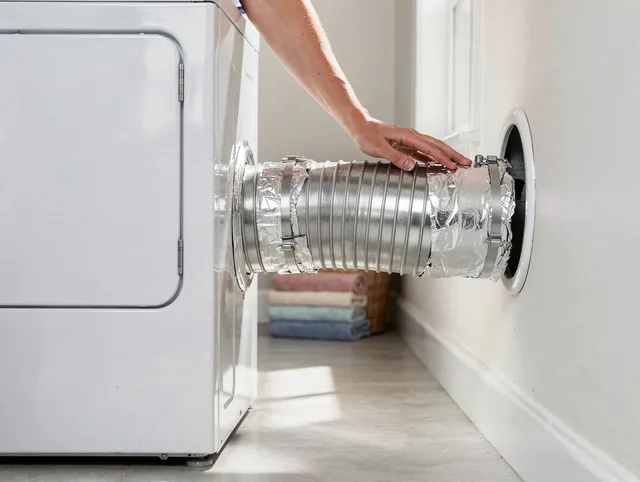 Professional dryer vent hose installation by Bethel Dryer Vent Cleaning in Bethel