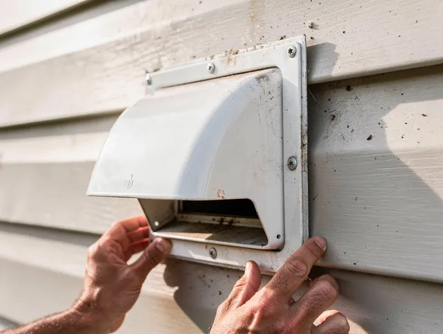 Bethel Dryer Vent Cleaning technician delivering thorough residential dryer vent cleaning service in Bethel